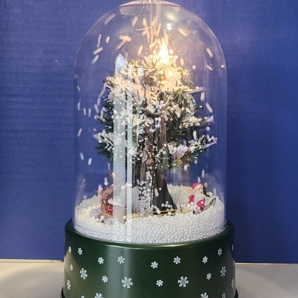 Musical Animated Christmas Tree Snowing Globe Prelit - Picture 1 of 8